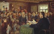 Nikolai Petrovitch Bogdanov-Belsky Sunday Reading in Rural Schools oil